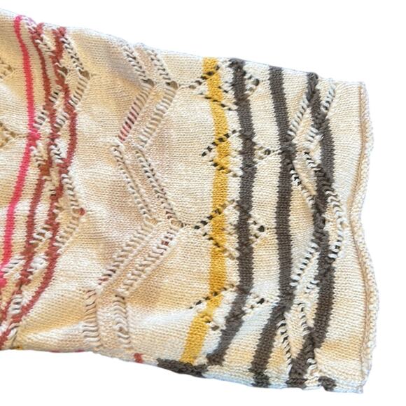 Sundance Patina Striped Sweater Elbow Sleeve Women Medium - Picture 4 of 7